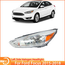For Ford Focus 2015-2018 Halogen Headlight Headlamp Left Driver Chrome Housing picture