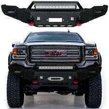 Vijay Fits 2014-2015 GMC Sierra 1500 Steel Black Front Bumper with LED Lights picture