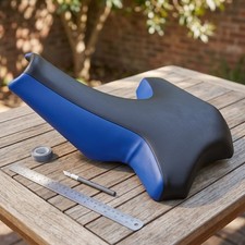 Suzuki LT500R Quadracer Seat Cover Black Blue Color Vinyl Seat Cover picture