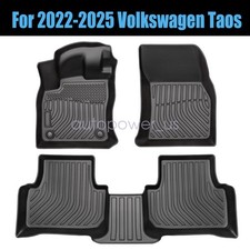 For 2022-2025 Volkswagen Taos TPE All-Weather Front & Rear Floor Mats Liners 3X picture