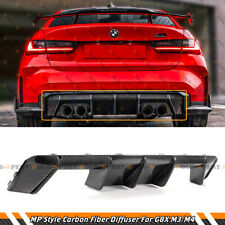 MP Style Real Carbon Fiber Rear Bumper Diffuser For 2021-2024 BMW G80 M3 G82 M4 picture