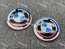 50 Years Edition 82mm Front 74mm Rear Hood Trunk Emblem Badge with Grommets picture