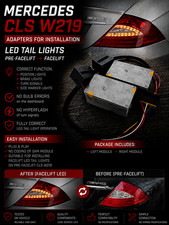 LED tail light retrofit adapters/modules for Mercedes CLS W219 picture