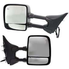 Towing Mirror Set For 2004-2005 Nissan Titan LH and RH Heated Chrome 2Pc picture