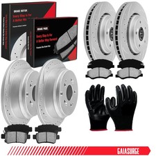 Front Rear Disc Rotors Ceramic Brake Pads For Honda Pilot 2017 - 2022 Ridgeline picture