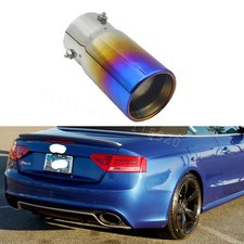 1XBlue Exhaust Pipe Tail Muffler Tip Throat Tailpipe For Audi RS5 Cabriolet picture