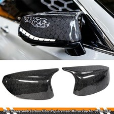 FOR 14~24 INFINITI Q50 Q60 M STYLE HONEYCOMB CARBON FIBER MIRROR CAP REPLACEMENT picture