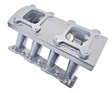LS1 LS2 LS6 EFI Fuel System Dual Carburetors Intake Manifold Silver Anodized picture
