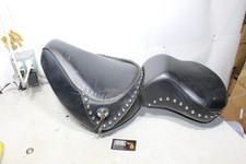 97-99 Harley Softail Heritage Classic OEM Studded Front and Rear Seat Set  picture