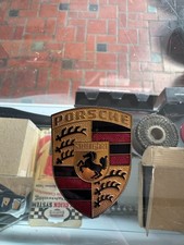 Porsche OEM Hood Crest Emblem Badge 90155921020 Vintage 911 944 964 REU Germany picture