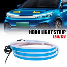 White Scan Start Dynamic LED Hood Light Strip Daytime Lamp Running DRL 1.5M/ New picture
