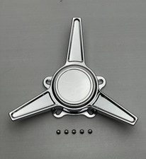 Rev Classic Chrome Plastic Threaded Spinner Tri Bar  Center Cap 330C03 86-75309 picture