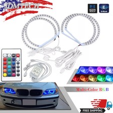 4x RGB Cotton LED Angel Eyes Lamp Halo Ring Car Headlight Fit BMW E36 E39 E46 picture