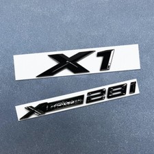 For X1 Emblem + XDrive 28i Number Letter Rear Trunk Badge Stickers Gloss Black picture