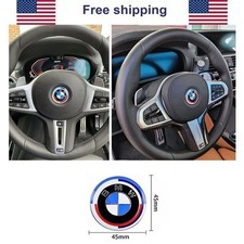50th Anniversary Emblem Steering Wheel Sticker For Z4 G29 5 6 45mm Badge. picture