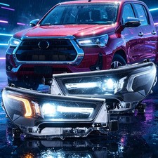 2*VLAND FULL LED Projector Headlights For 2021-2024 Toyota Hilux Revo Front Lamp picture