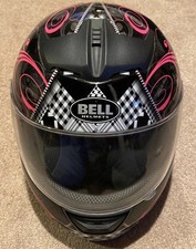 Women's Graphic Bell Zipper Motorcycle Bike Helmet Pink Size XS picture