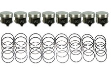 8 COATED Pistons with Wrist Pins & Rings 1959-1965 Chrysler 413 V8 picture