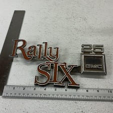 EMBLEM RALLY SIX 25 GMC CLASSIC TRUCK PART GENUINE 1973-1987 picture