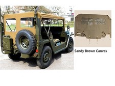 Canvas Summer Soft Top Fits M151,M151A1,M151A2 MUTT Military Truck- Sandy Brown picture
