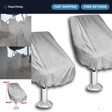 2 Pack Waterproof Boat Seat Covers - Heavy-Duty UV Resistant 210D Oxford Cloth picture
