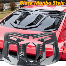 Rear Window Louvers ABS Windshield Cover For Ford Mustang GT500 Carbon Painted picture