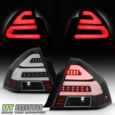 Black 2006-2013 Chevy Impala Dual LED Tube Tail Lights Brake Lamps Left+Right picture