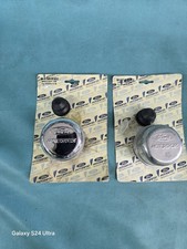 PAIR OF NOS FORD MOTORSPORT CHROME VALVE COVER BREATHERS NEW VINTAGE OIL CAP picture