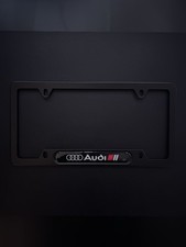 Gloss Black Front or Rear RS Sport Logo Emblem License Plate Frame Cover Gift picture