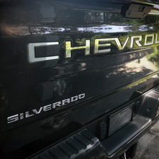 Chrome Raised Tailgate letters Chevrolet Silverado 2019-2025 Plastic Inserts picture