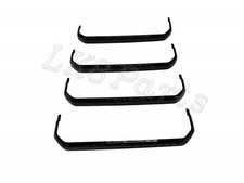 4x Gloss Black Chequer Plate Side Step Covers for Defender L663 110 130 picture