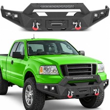 Front Bumper W/Winch Plate LED Lights Pickup Truck For 2004-2008 Ford F-150 F150 picture