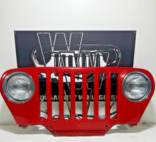 97-06 Jeep TJ Wrangler FLAME RED PR4 Complete Grille Headlights & Harness + BOLT picture