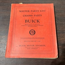 1928-1937 Buick Master Chassis Parts Catalog Book Original OEM Rare HTF Flint MI picture