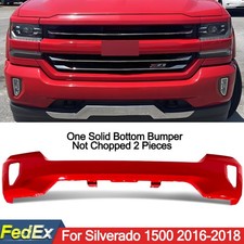 Fit Chevy Silverado 1500 LT 2016-18 Steel Red Hot Front Bumper Cover W/ Fog Hole picture