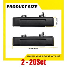 2-20 Exterior Door Handle Black Front Left&Right for 1985-1988 Toyota Pickup DLX picture