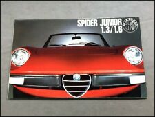 1972 1973 Alfa Romeo Spider Junior Vintage Car Sales Brochure Catalog - English picture