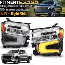 For 2022-2026 Chevy Silverado 1500 LT RST Full LED Headlight Left Right Pair picture