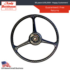 1936-1937 Chrysler Imperial 8 Cyl Car Steering Wheel Assembly Black 658642 NOS picture