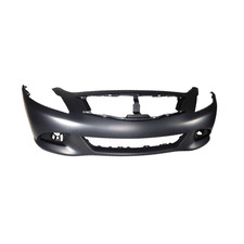Front Bumper Cover For 2010-2013 Infiniti G37 Sedan Base/Journey w Fog holes-CF picture