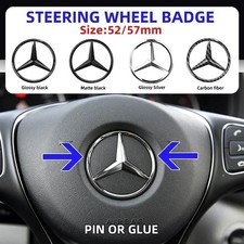 ABS 3D Badge For Mercedes Benz Car Steering Wheel Center Emblem caps picture