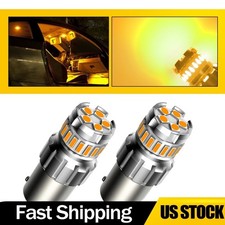 2/4X 1156 7506 Amber LED Turn Signal Light Bulb Error Free Anti Hyper Flash picture