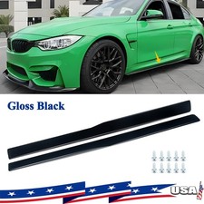 Gloss Black Side Skirt Extension PSM Style For BMW F82 F83 M4 F80 M3 2015-2020 picture