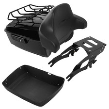 Black King Tour Trunk Backrest Mount Rack Fit For Indian Chieftain Limited 17-25 picture