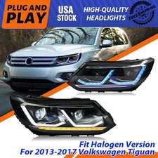 Pair Upgrade LED Headlight For 2013-2017 Volkswagen Tiguan Front Lamps Animation picture