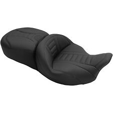 Mustang 79006 One-Piece Deluxe Touring Black Seat for Harley Touring 08-21 picture