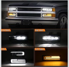  Anti-glare Headlights with Welcome DRL Turn Signal Compatible with 1988-1998 picture