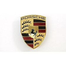 New Porsche Crest Front Hood Emblem 9P1853601 911 Boxster Cayman w/3m tape picture