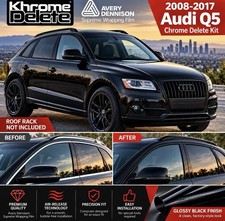 Chrome Delete Vinyl Wrap for the 2008-2017 Audi Q5 (Glossy Black) picture