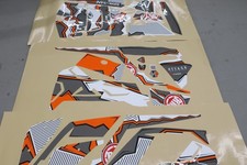 Attack Graphics QUAKE Complete UTV Graphics Base Kit Orange/Dark Grey/White. picture